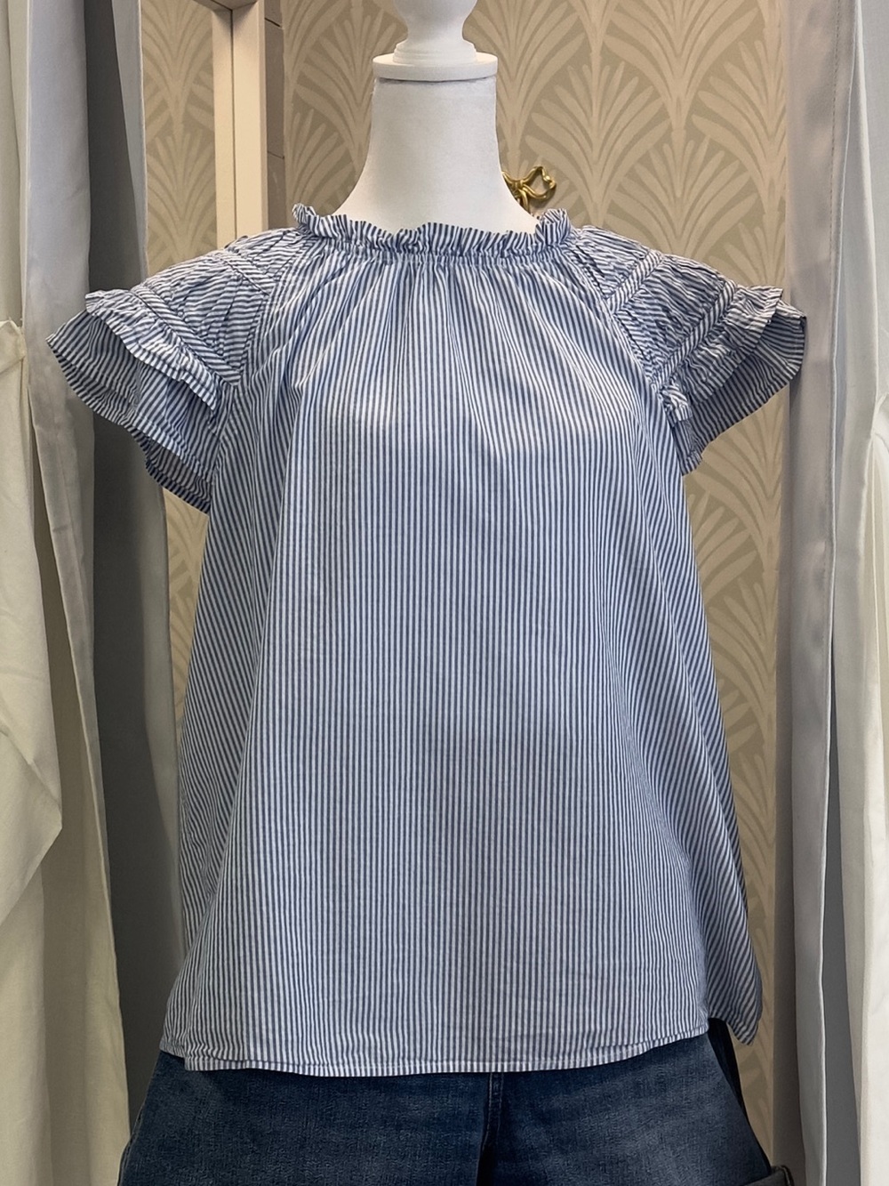 J.Crew Flutter-Sleeve Top